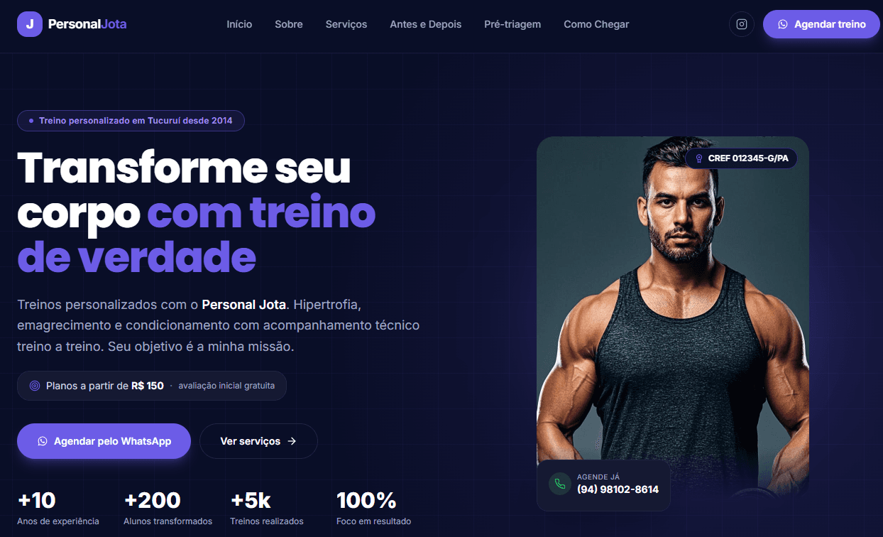 Interface real de Personal Jota